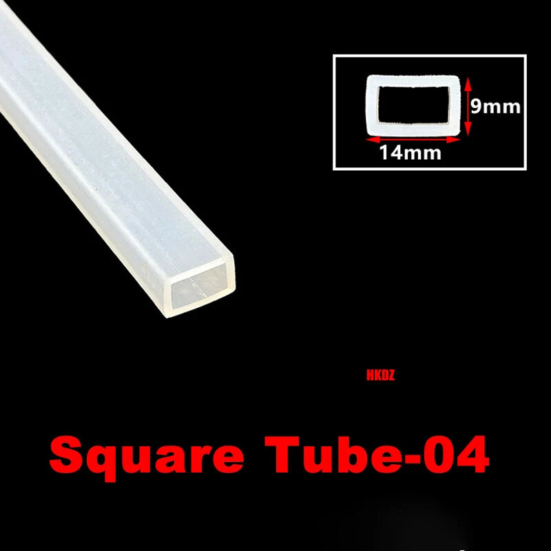 Square Silicone Rubber Hollow Tube Pipe Protector Seal Strips Width 2.5mm~108mm