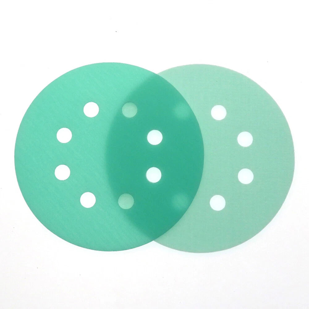 125mm Wet and Dry Sanding Disc 5'' Hook Loop 8 Hole Sandpaper Pad Orbital Sander