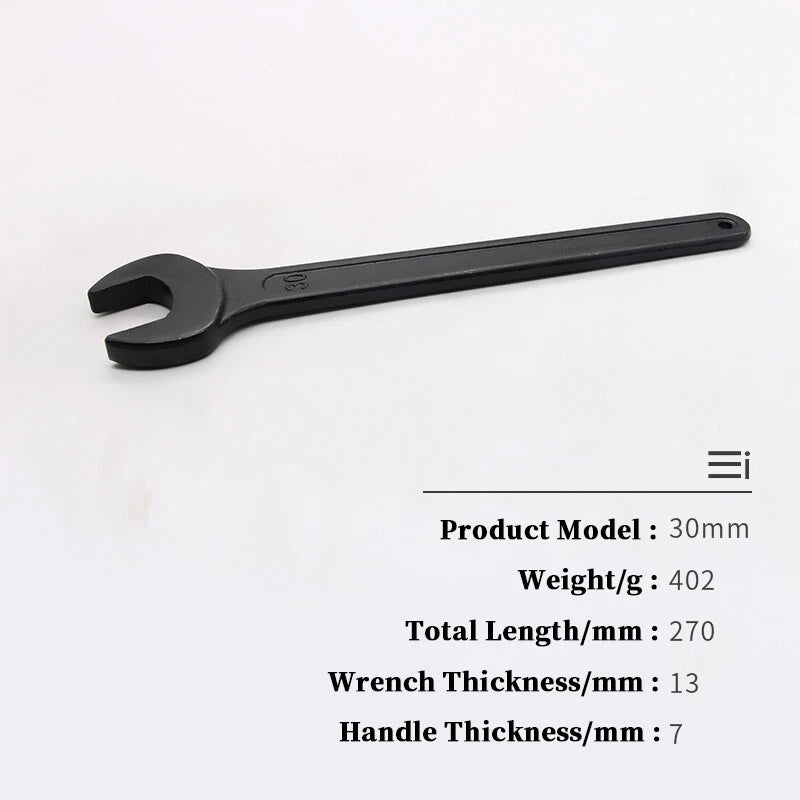 Black Heavy Duty Single Head Open End Wrenches Repair Spanner Workshop 14mm-50mm