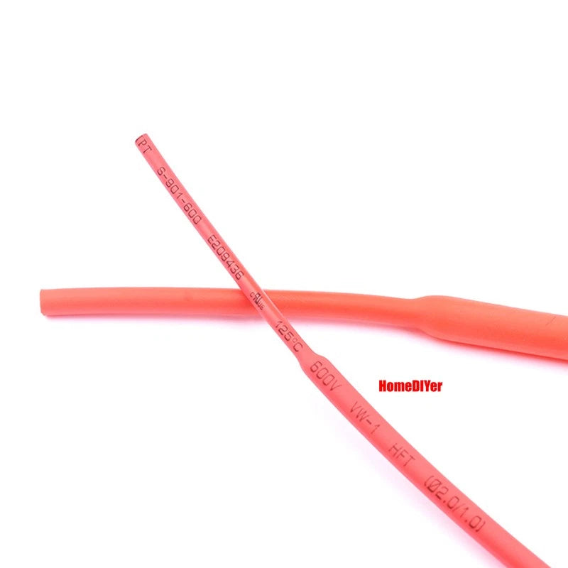 2:1 Heat Shrink Tubing — Electrical Wire Sleeving, Φ1mm–12mm, Clear/White/Red/Green