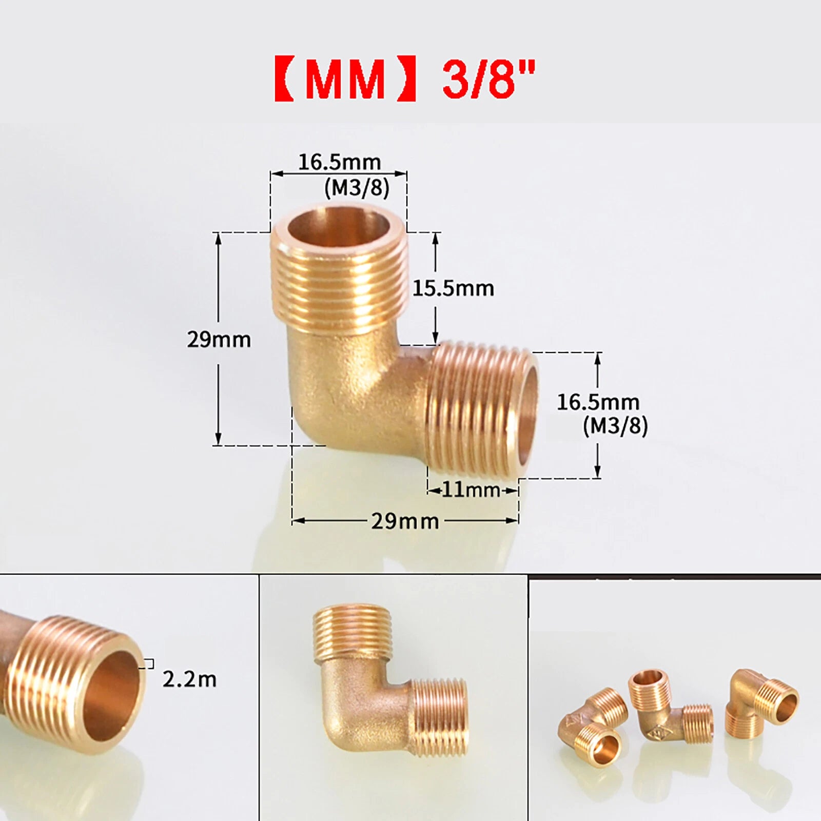 Brass 90° Elbow BSP Threaded Pipe Fitting — Equal & Reducer, 1/8" to 1/2"
