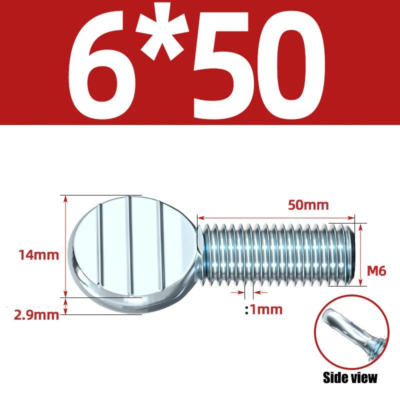 M5 M6 M8 Spade-head Thumb Screws Thumb Screw - Galvanized carbon steel