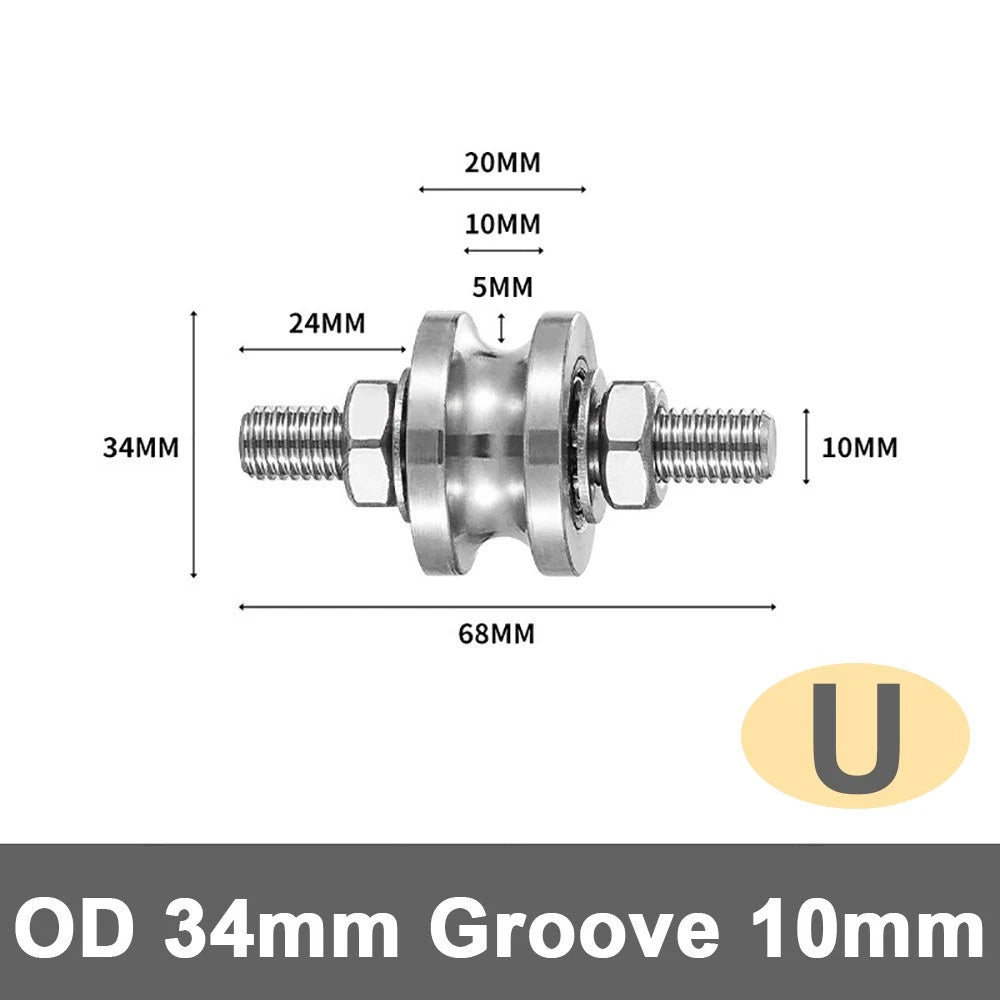 Track Linear Shaft Roller Bearing U V H Groove Steel Wheel Metal Pulley Sliding