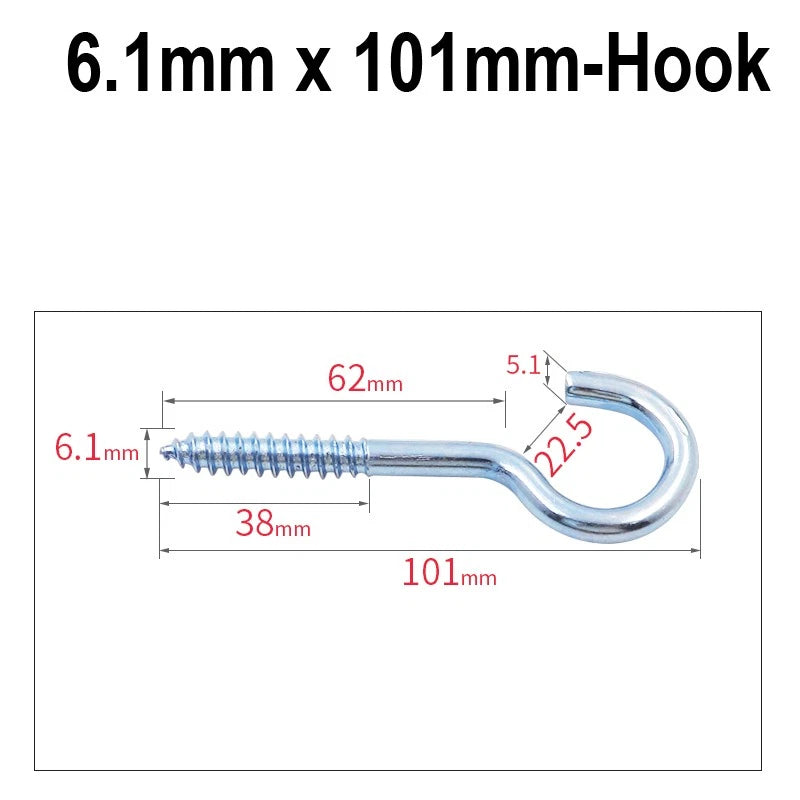 Screw-In Hooks & Eye Hooks — Galvanized, Nickel, Copper & Stainless, 1.1mm–8.6mm