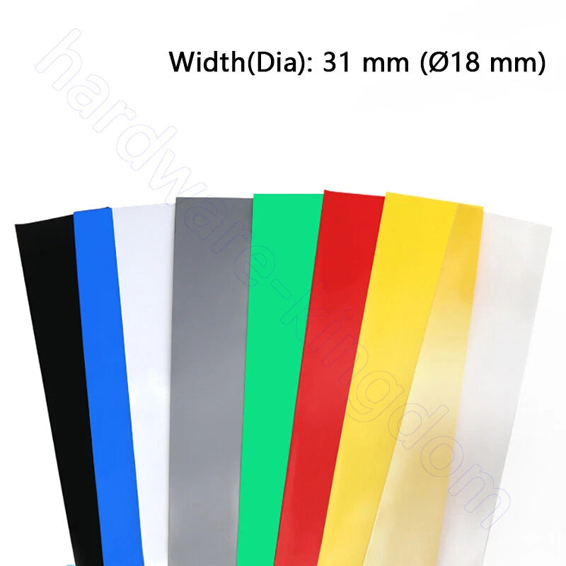 PVC Heat Shrink Tubing 7–130mm | RC Battery, LiPo, NiMH, NiCd Wire Wrap
