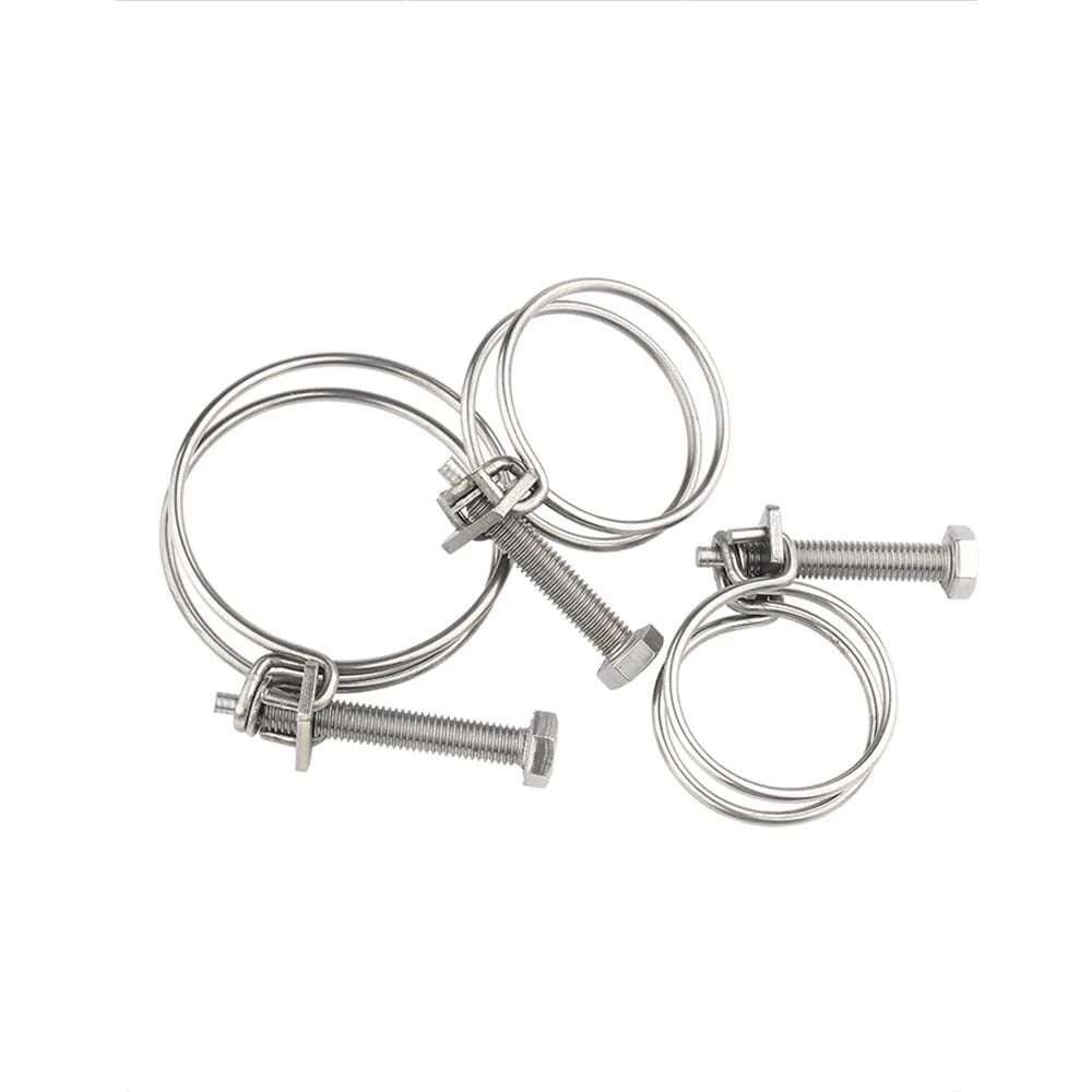Double Wire Hose Clips - Stainless Steel, Pond Pipe Koi Fish Fitting Pump 9 -300