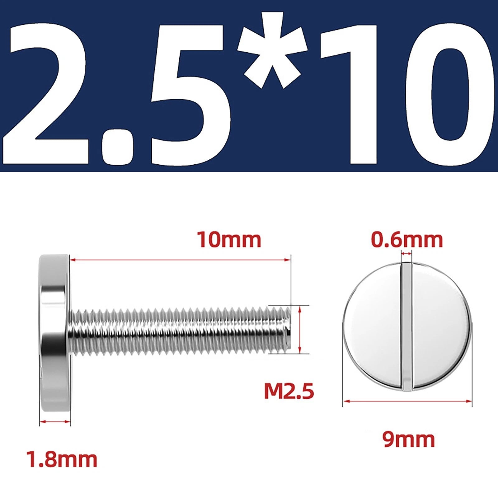 A2 Stainless Steel Slotted Large Head Machine Screws — Wide Pan Bolt DIN 921 | M2–M10