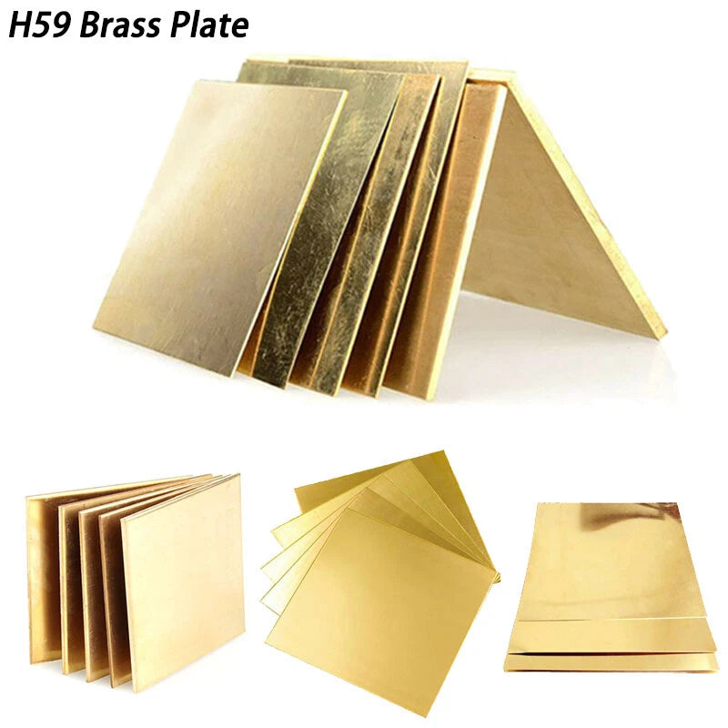 Thick 1, 2, 3, 4, 5mm H59 Brass Solid Plate Sheet length 100/150/200/300/500mm