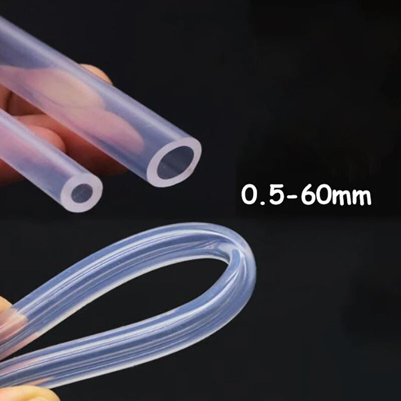 Food Grade Silicone Tubing — Transparent Rubber Hose ID 0.5–60mm for Brewing, Milk & Fluid Transfer