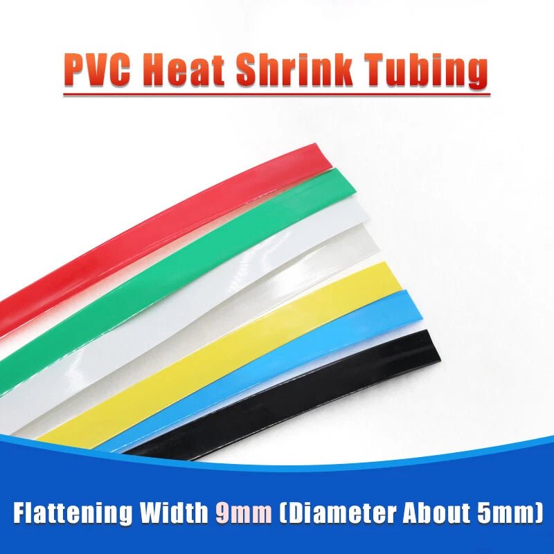 9mm PVC Heat Shrink Tubing for Battery Packs & Wire Wrapping – 7 Colors - HomeDIYer