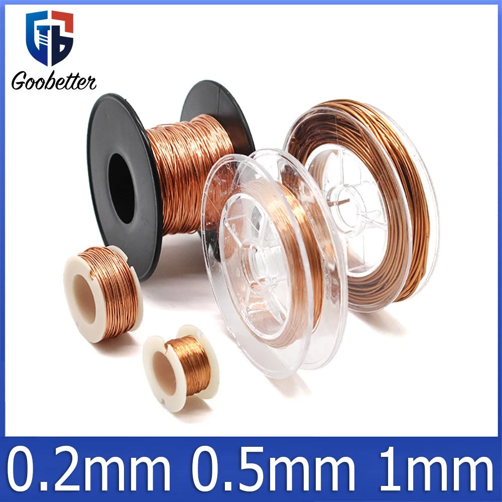 0.2mm 0.5mm 1mm Copper Wire Jewellery Solid Bare Round Craft Diy Uncoated Wire