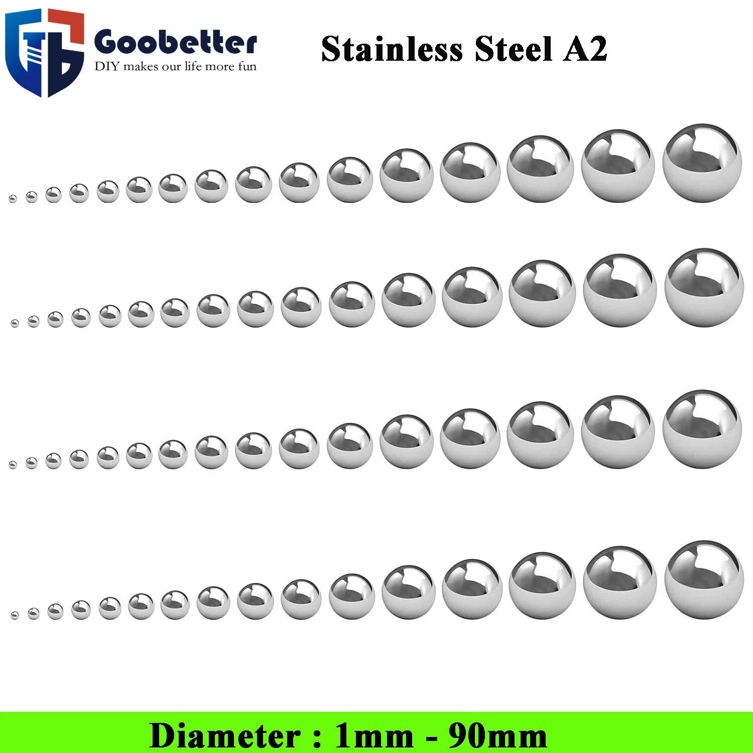 304 Stainless Steel Ball Bearings High Precision Solid Smooth Ball 1mm - 90mm