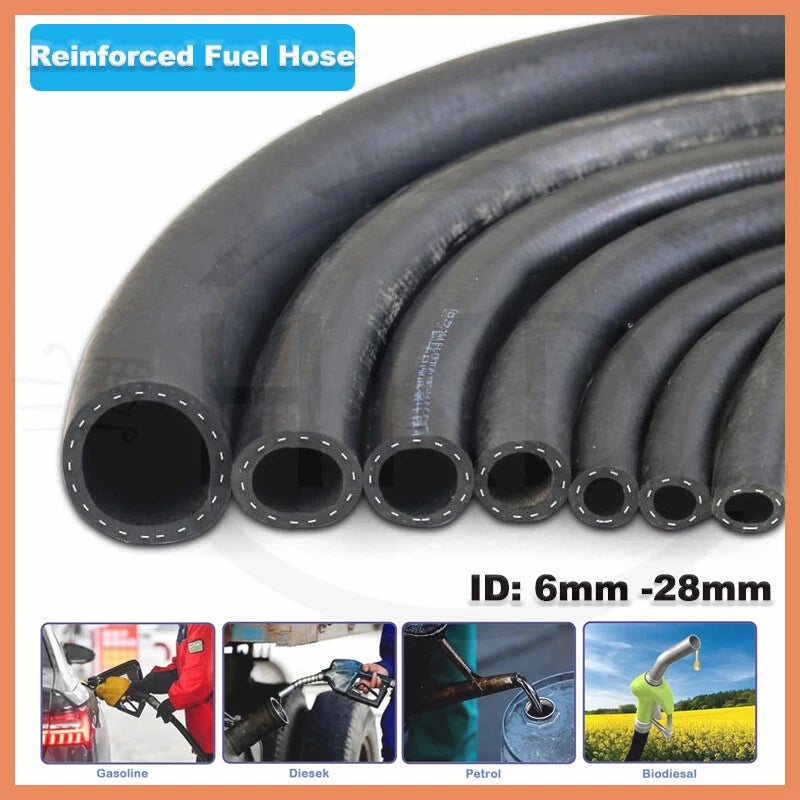 High-Temperature Resistant Oil Pipe Black Rubber High-Pressure Air Hose 6mm-28mm