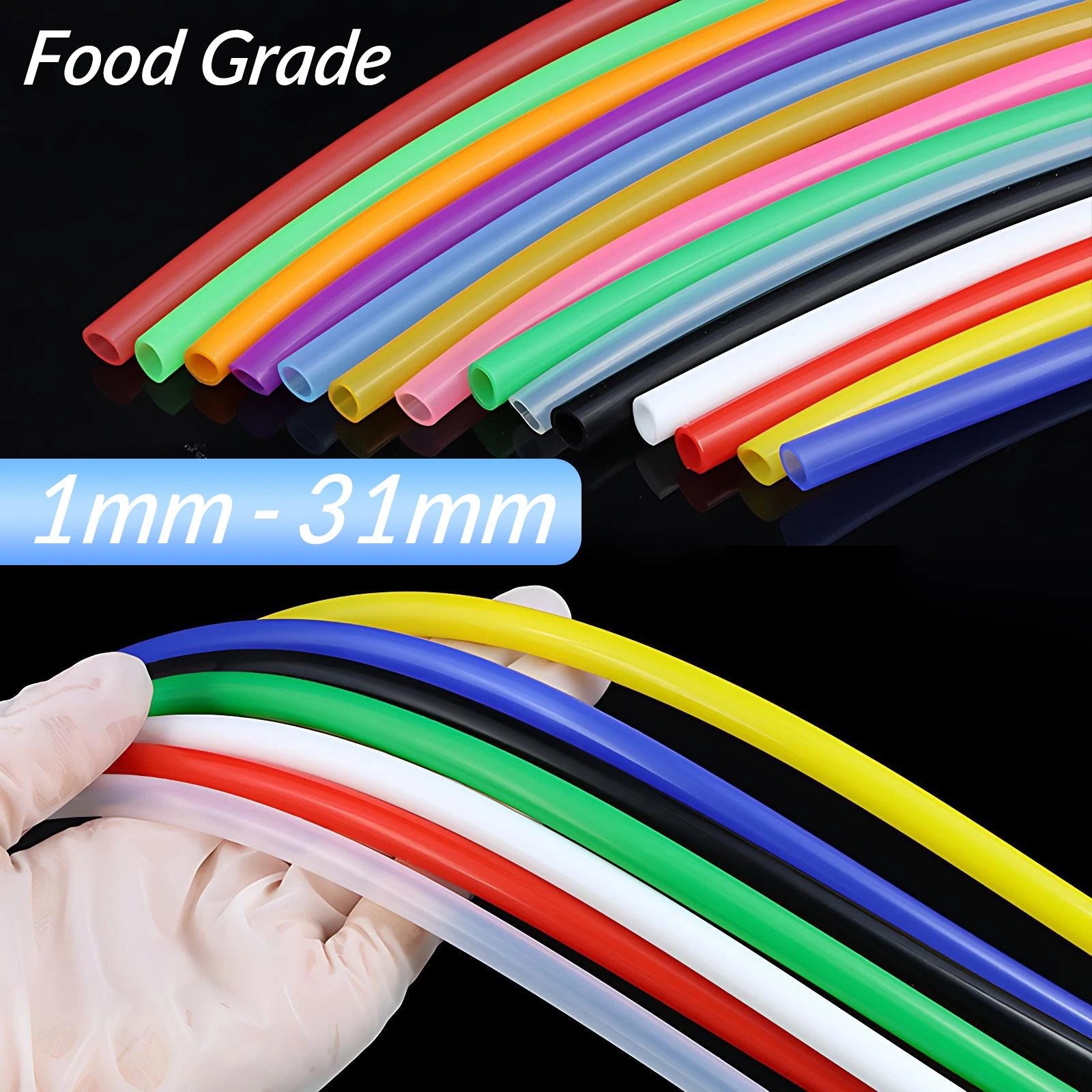 Food Grade Silicone Tubing — Flexible Soft Rubber Hose for Beer, Water & Vacuum