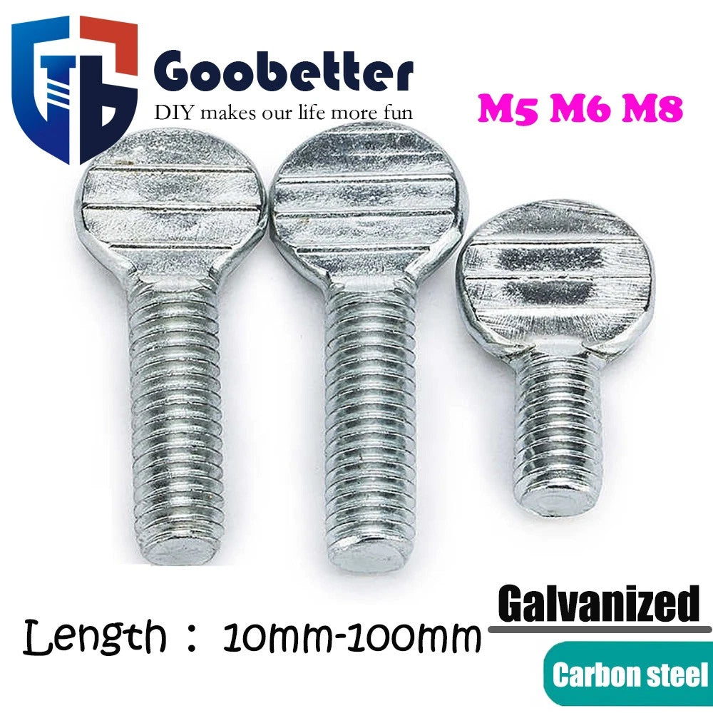 M5 M6 M8 Spade-head Thumb Screws Thumb Screw - Galvanized carbon steel