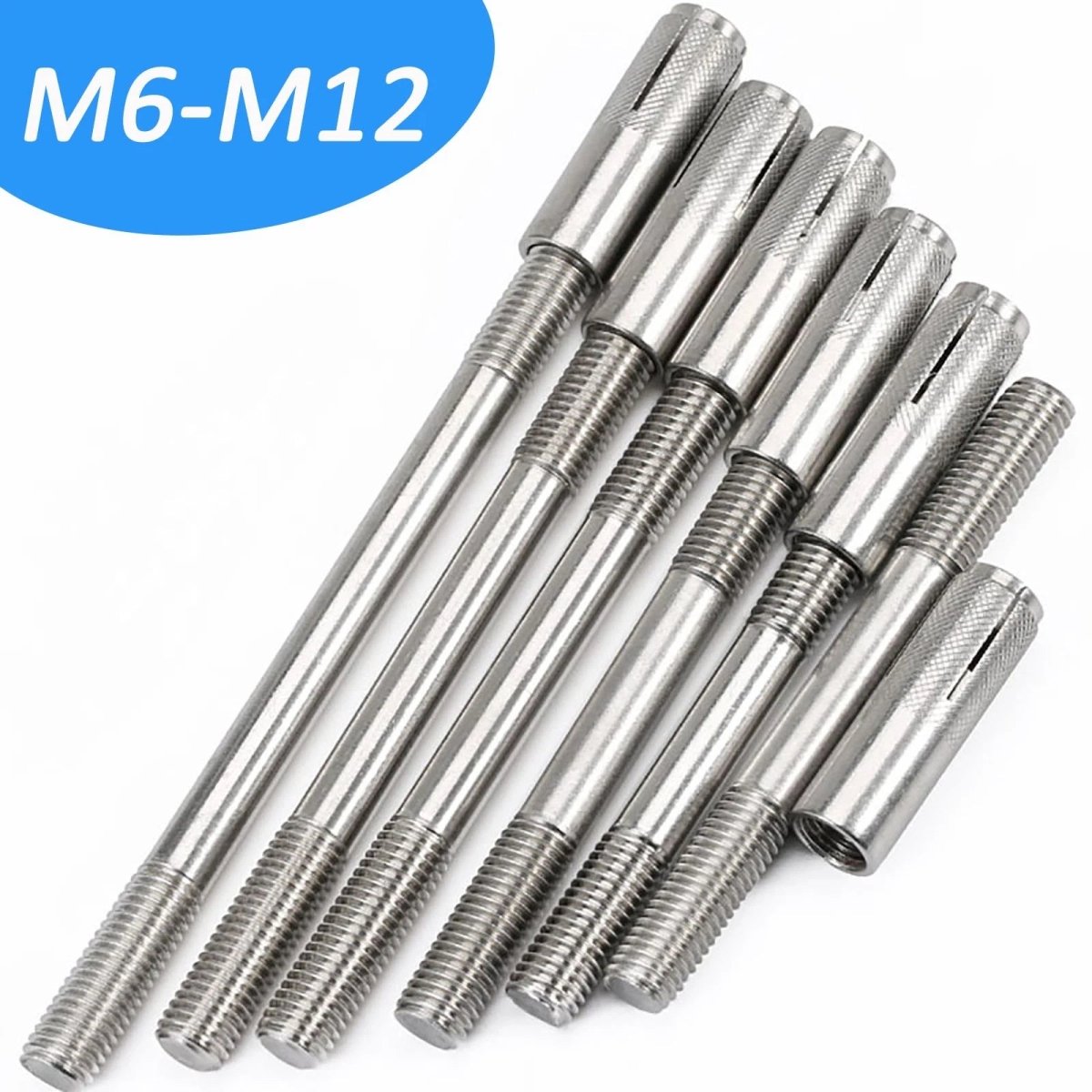 Stainless Steel A4 Expansion Bolts Threaded Stud Rod M6–M12 Extra Long - HomeDIYer