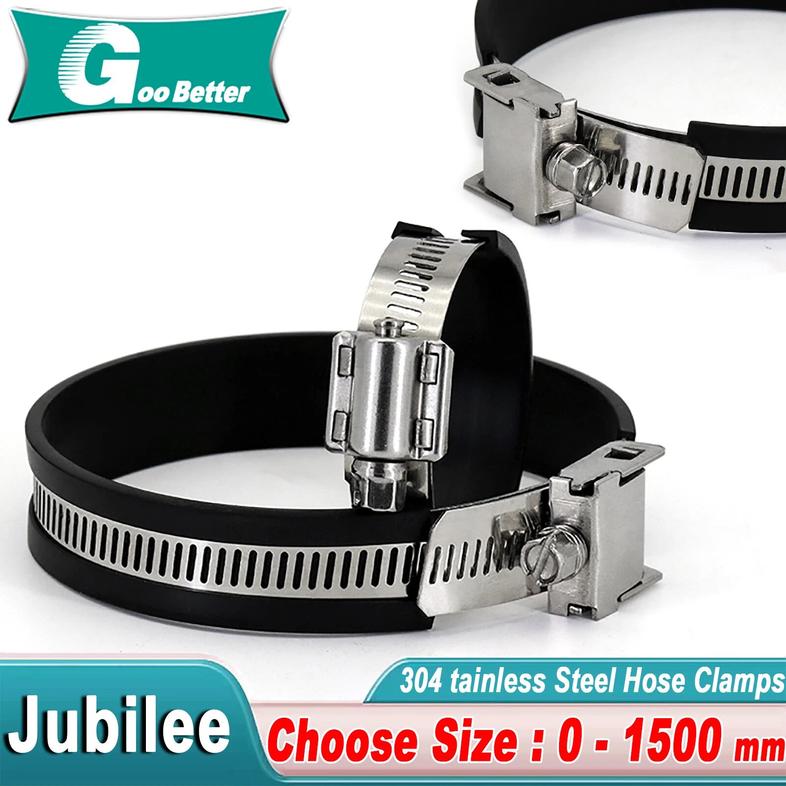 Stainless Steel Hose Clips Pipe Clamps Jubilee type 304ss Worm Drive Hose Clamps