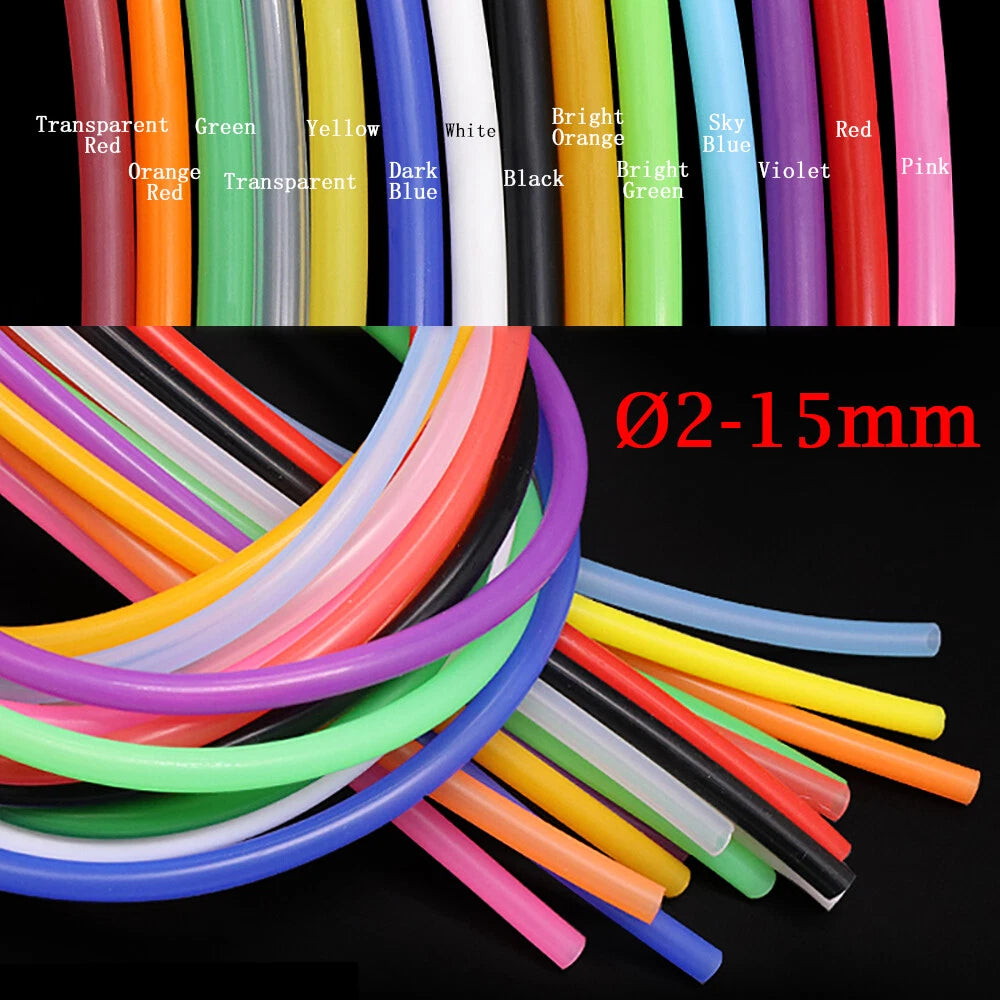 Food Grade Silicone Vacuum Hose Tube — Flexible Rubber Pipe, Multiple Colors & Sizes