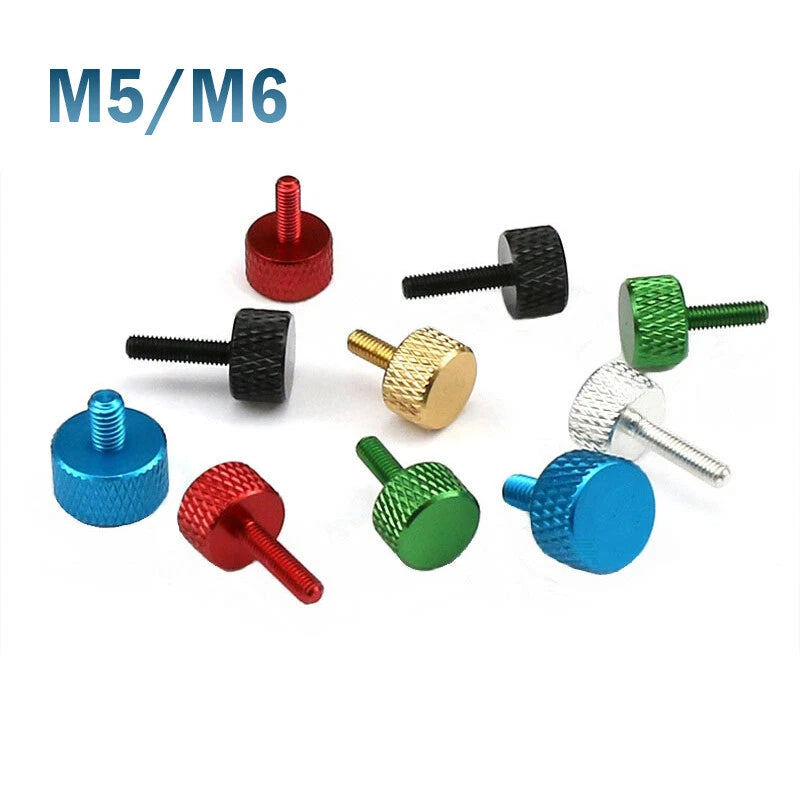 PC Thumb Screws Aluminium Alloy Hand Grip Knob Bolts for Computer Case M5 M6