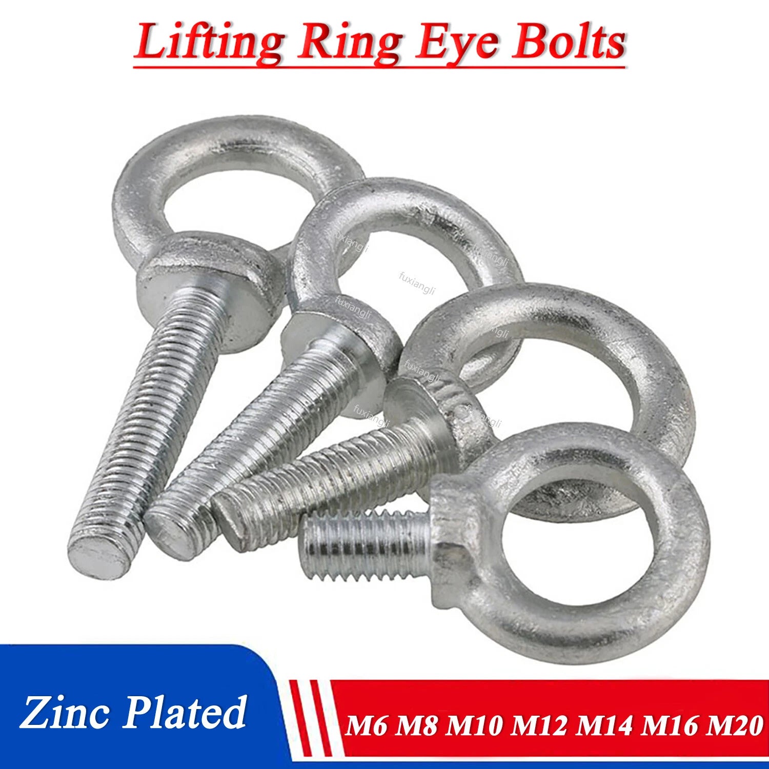 Metric Eye Bolts M6–M20 Lifting Ring Screws | Zinc Plated Carbon Steel