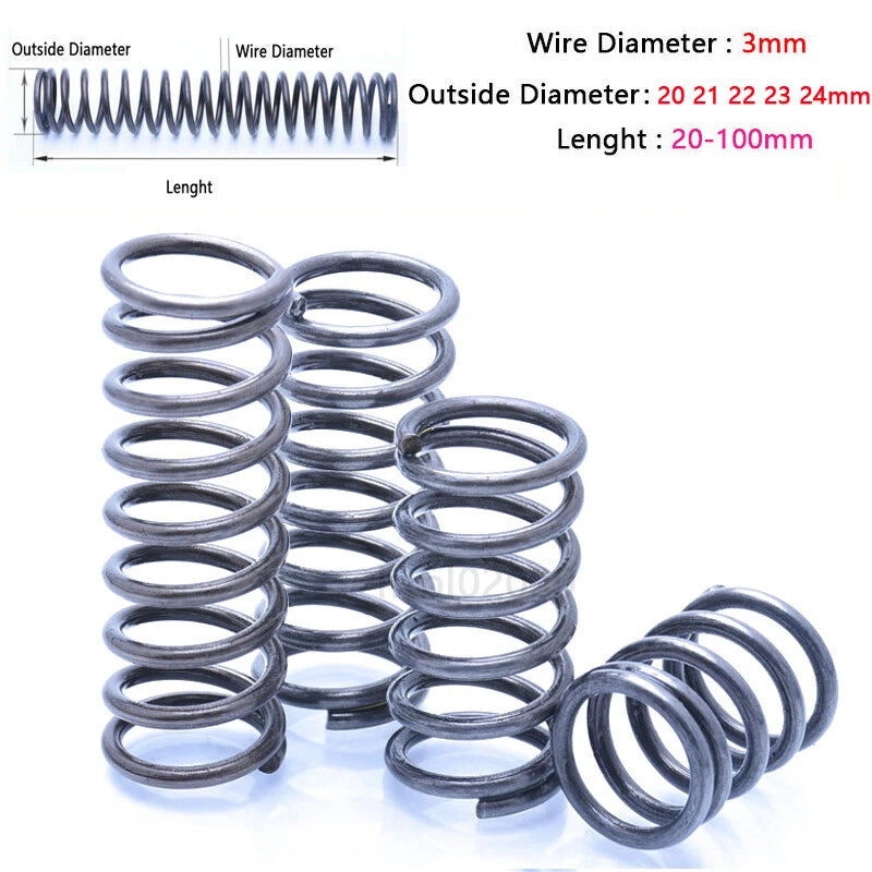 Compression Spring Various Size 20-24mm Outer Dia. & 20-100mm Length Pressure