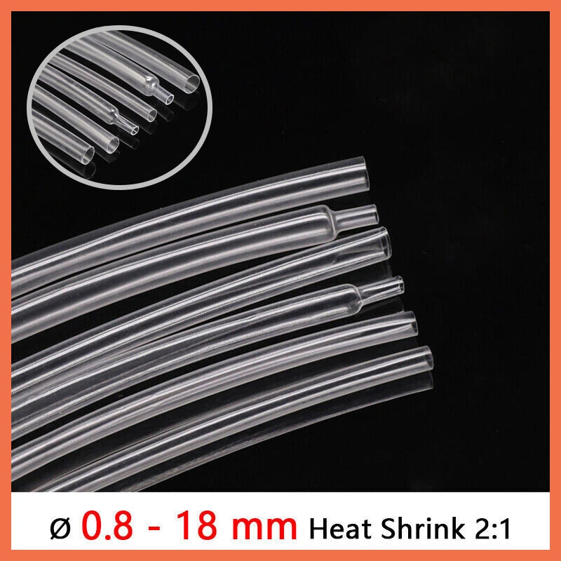 Heat Shrink Tubing 2:1 PVDF Lined – Black & Transparent, φ0.8mm–φ25.4mm