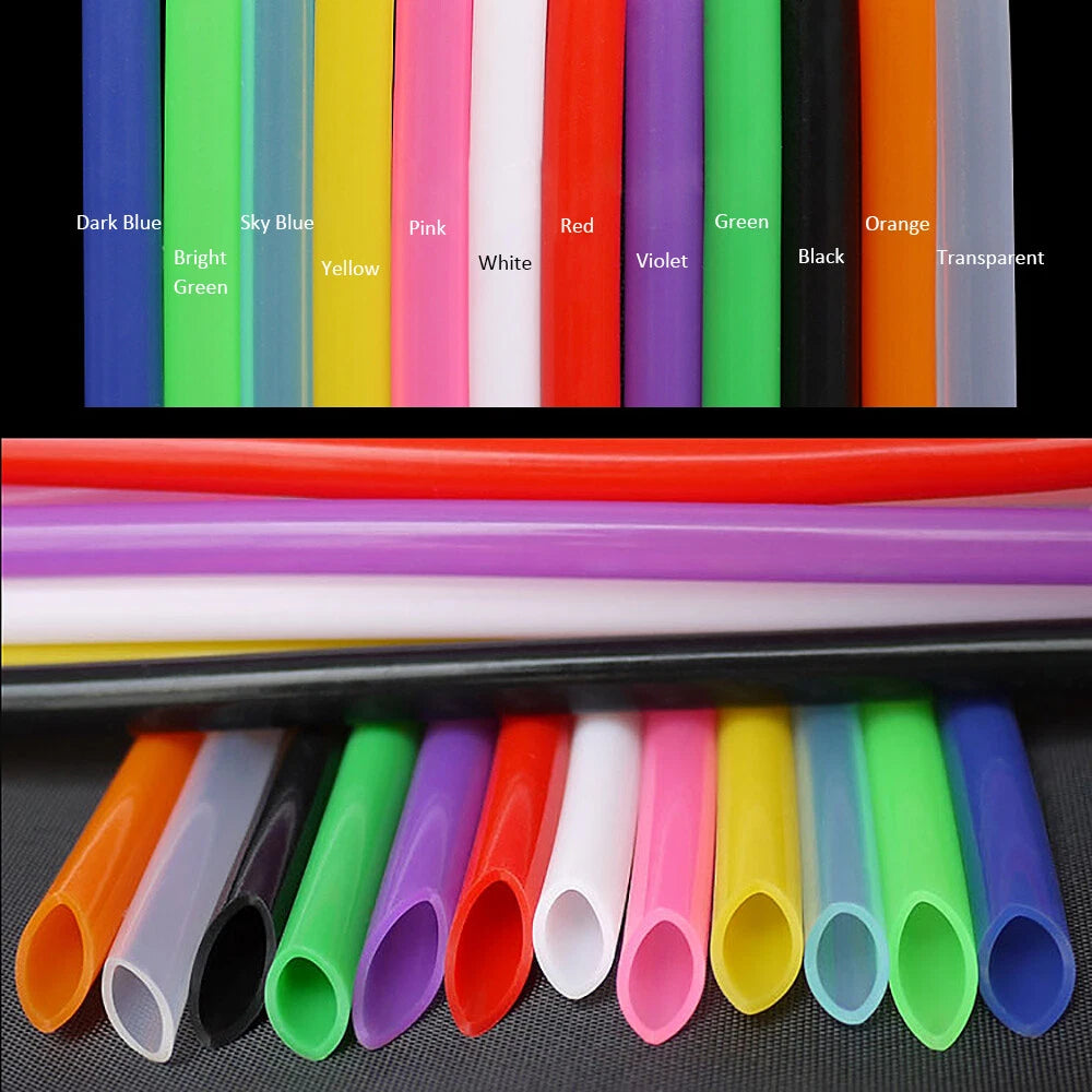 Food Grade Silicone Vacuum Hose Tube — Flexible Rubber Pipe, 0.5–60mm ID, Multiple Colors