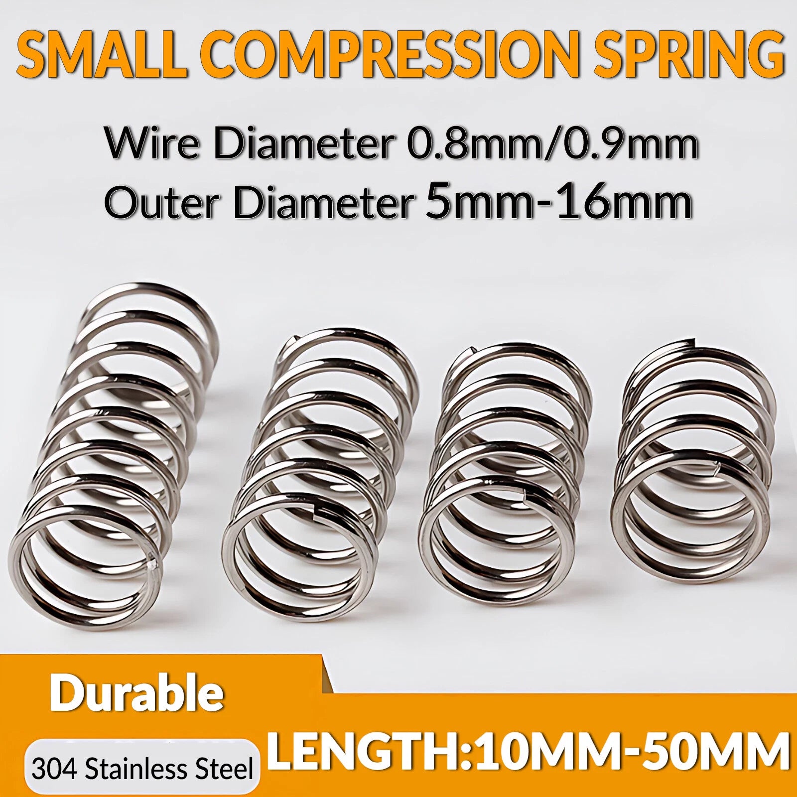 Compression Spring Various Size 0.8/0.9mm Diameter&10-50mm Length Pressure Small