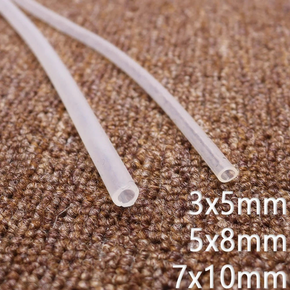 Clear Silicone Tube — Food Grade Flexible Hose, 3mm / 5mm / 7mm ID
