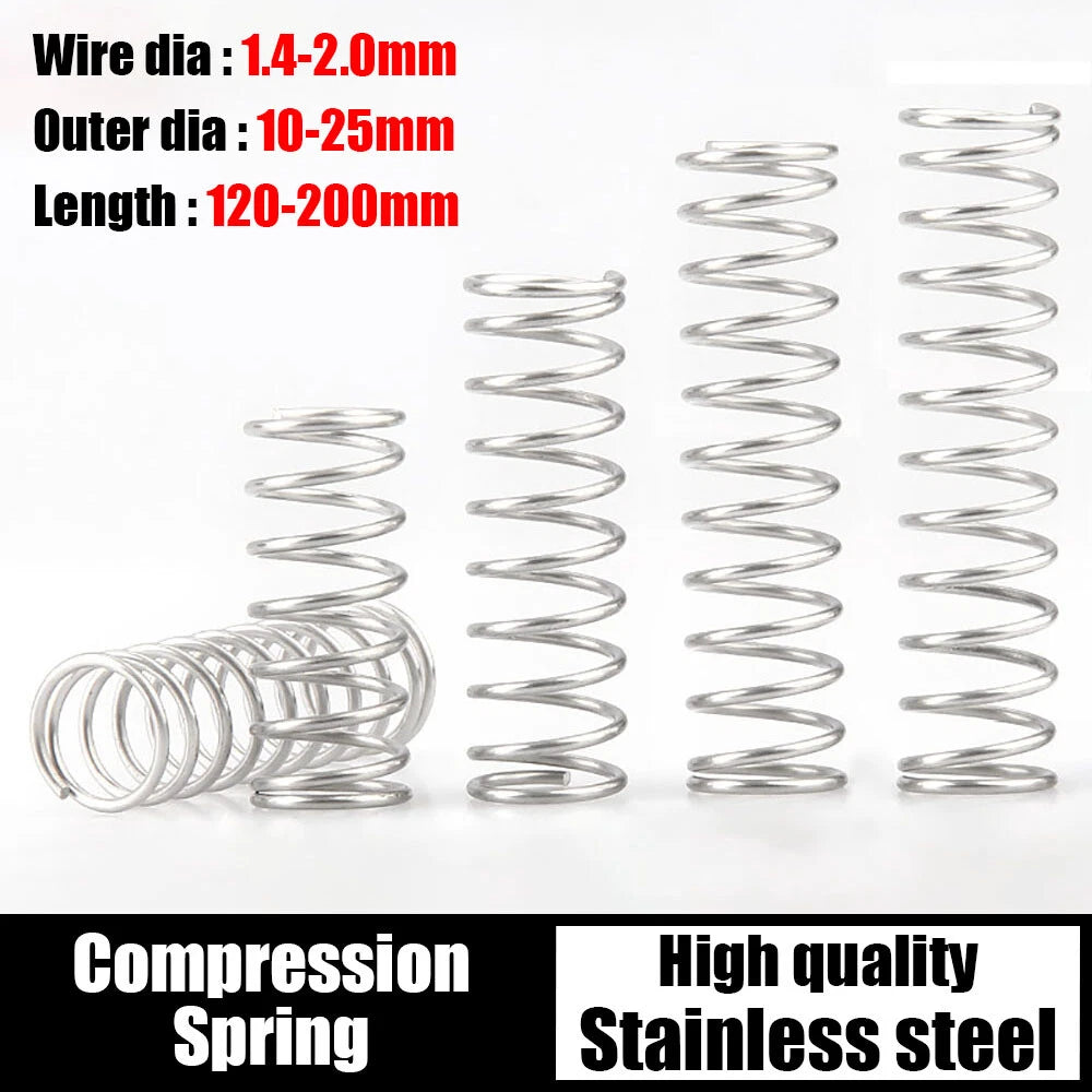 1.4mm-2.0mm Wire Diameter Length 120mm-200mm Compression Springs Various Sizes