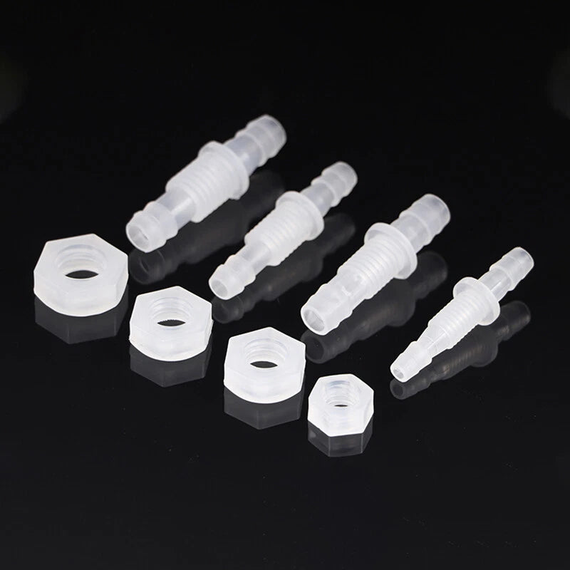 Plastic Barbed Bulkhead Fitting with Male Thread — Hose Tail Pipe Connector