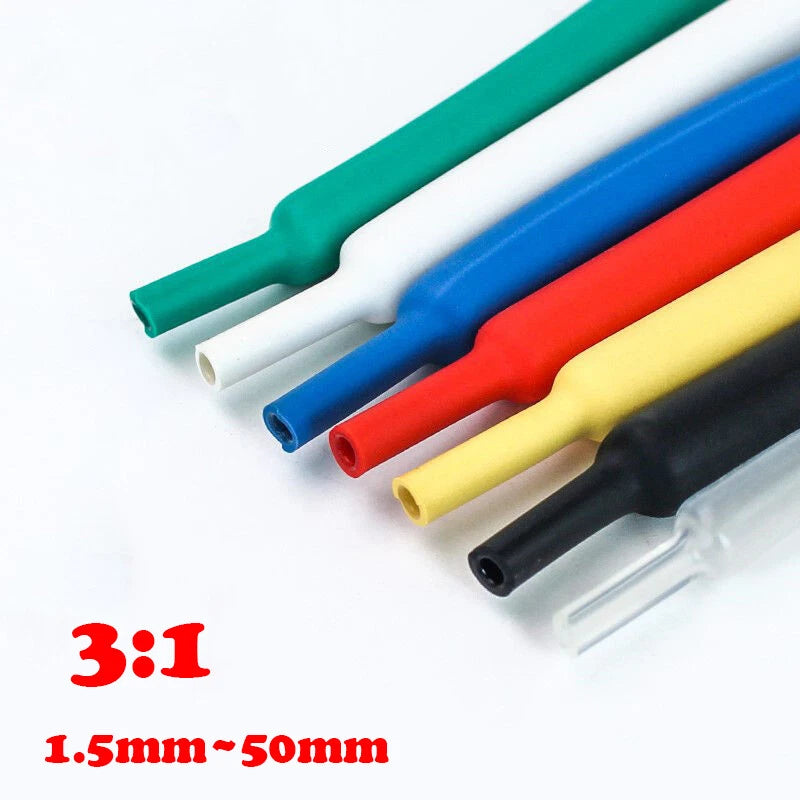 3:1 Without Glue Heat Shrink Tubing 1.5mm-50mm Dia Insulation Flame Retardant