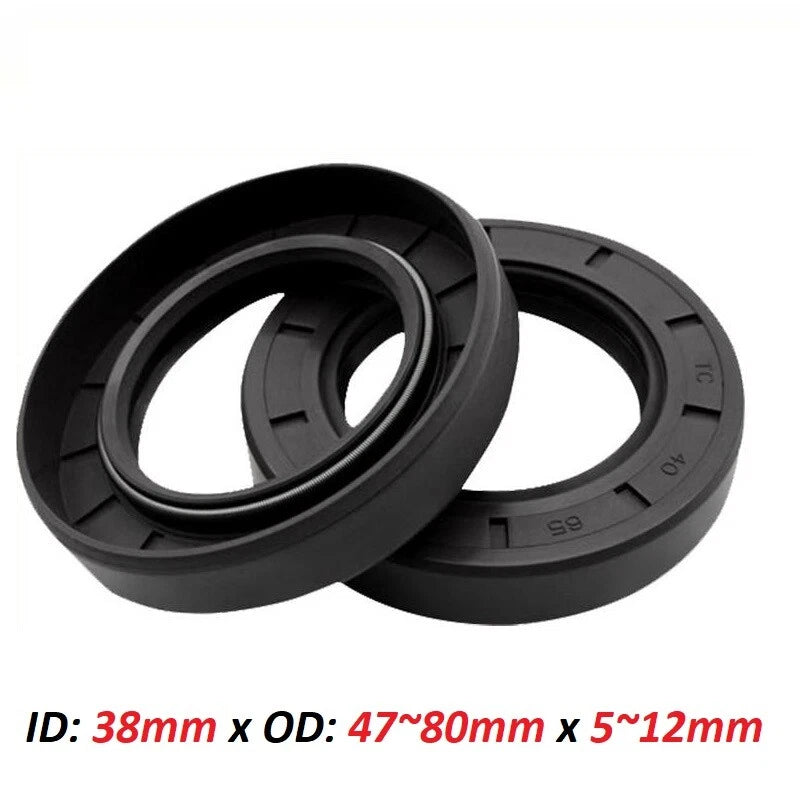 38mm Bore TC Oil Seal | Metric R23 NBR Rotary Shaft Seal | Multiple OD & Heights