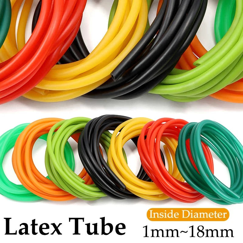 Natural Latex Rubber Tubing — High-Elastic Hollow & Solid Tube for Fishing, Slingshots & DIY