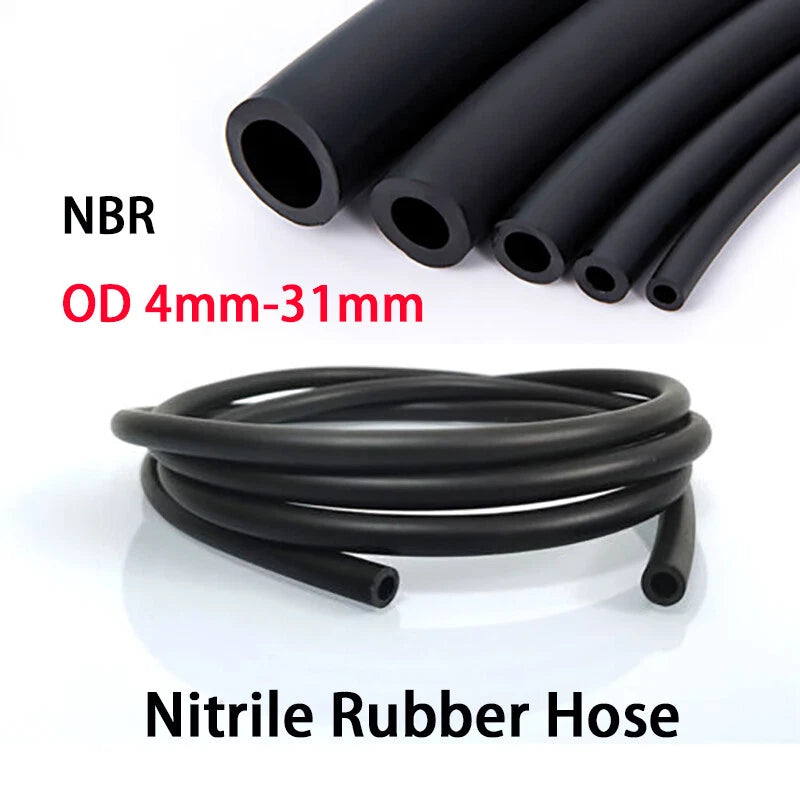 NBR Nitrile Rubber Fuel Hose — 5m Flexible Tube for Oil, Petrol & Gas Lines