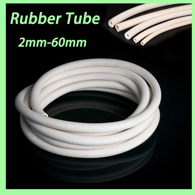 Flexible White Rubber Hose Pipe — Air, Water, Fuel, Petrol, Vacuum & Oil Tubing