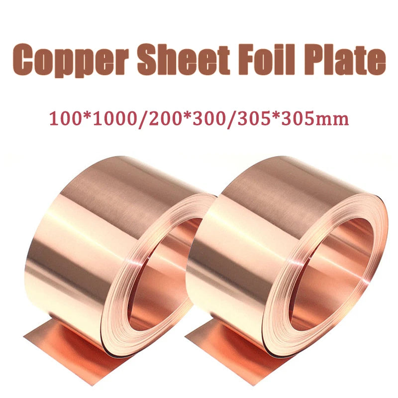 Pure Copper Sheet Copper Foil Metal Plate-Custom Cut Thick:0.1/0.15/0.2...-0.8mm