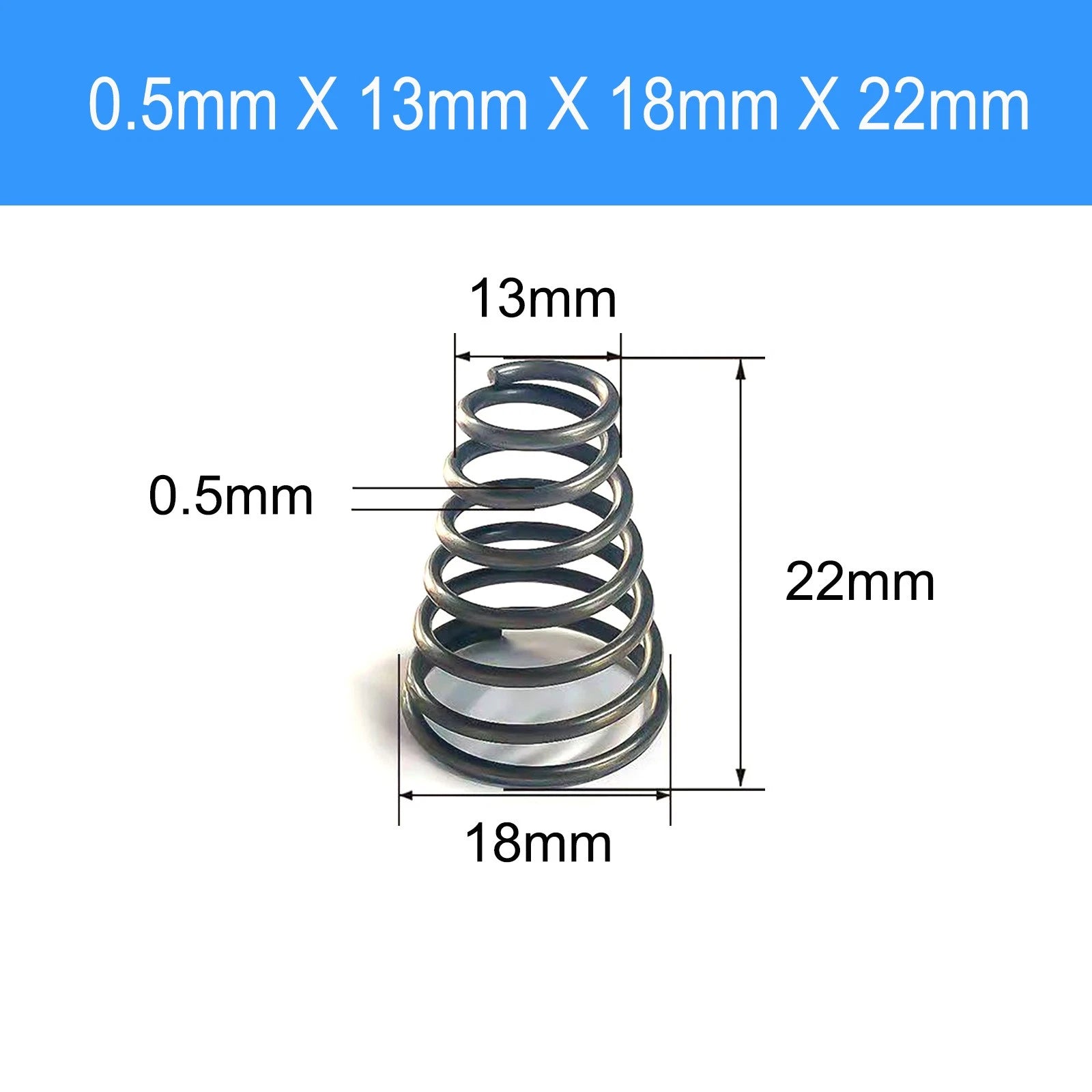 Conical Compression Spring Tapered Spring Steel Wire 0.2-3mm Heavy Duty Cone DIY