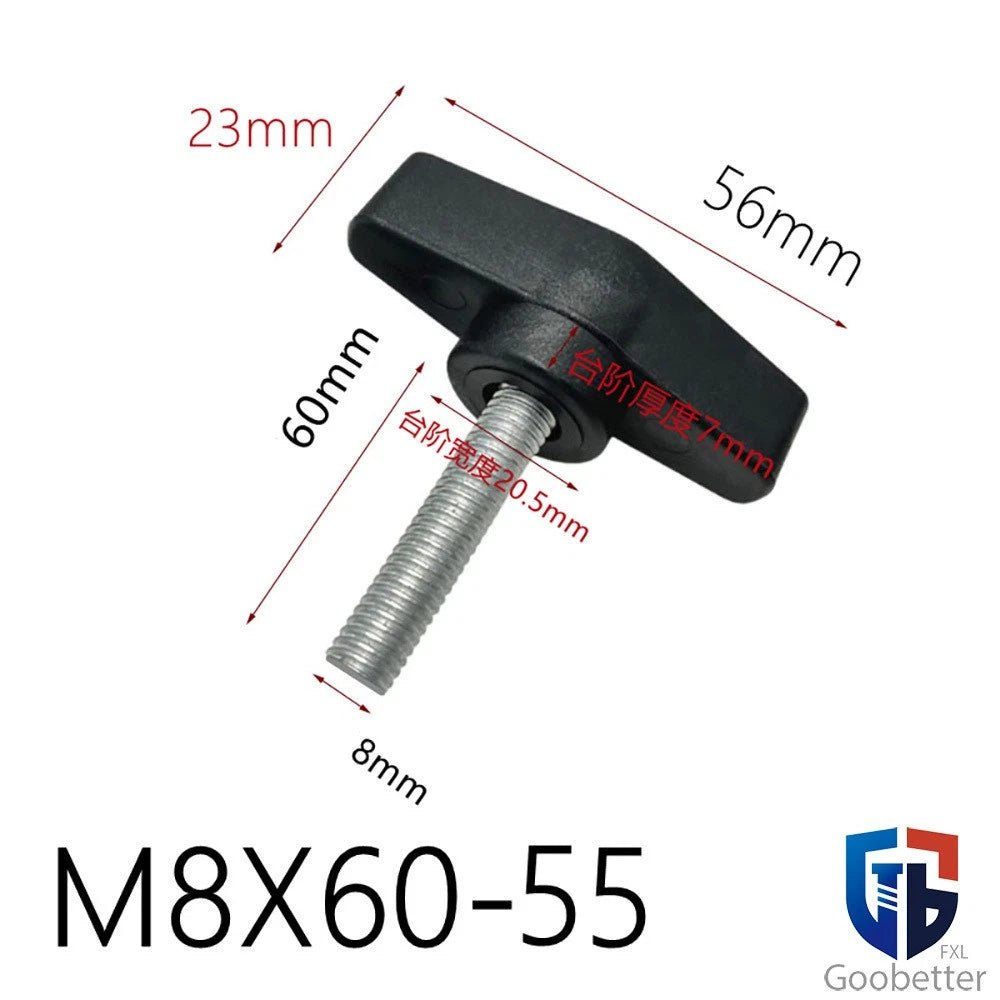 M6 M8 M10 M12 T - Handle Thumb Screws — Wing Knob Clamping Bolts with Flange Nut - HomeDIYer