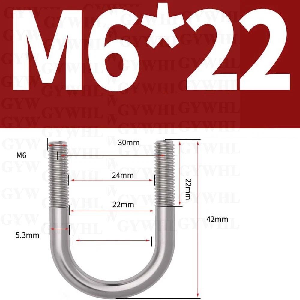 Marine Grade Round Bend U - Bolts — A2 & A4 Stainless Steel, M6 to M20 - HomeDIYer