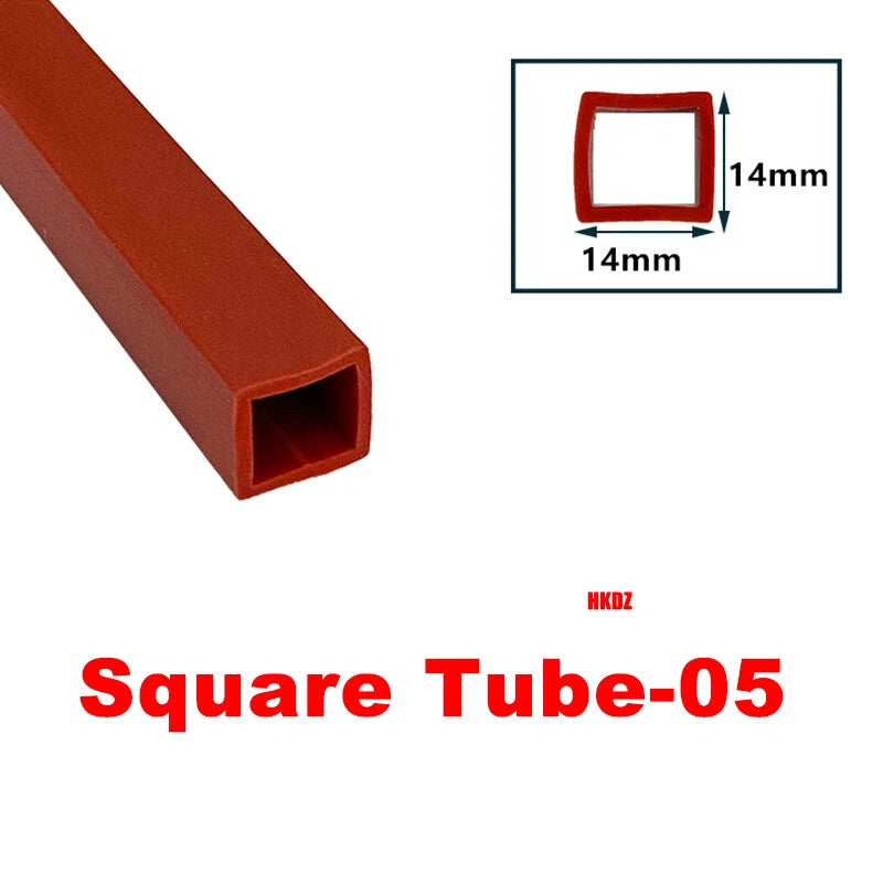 Square Silicone Rubber Hollow Tube Pipe Protector Seal Strips Width 2.5mm~108mm