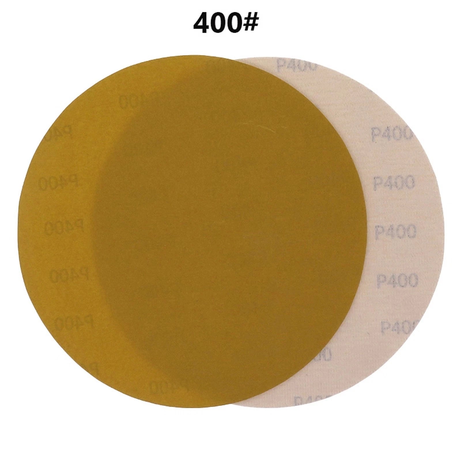 5 Inch 125mm Sanding Discs 40-1000 Grit Hook Loop Sandpaper Yellow Dry Grinding
