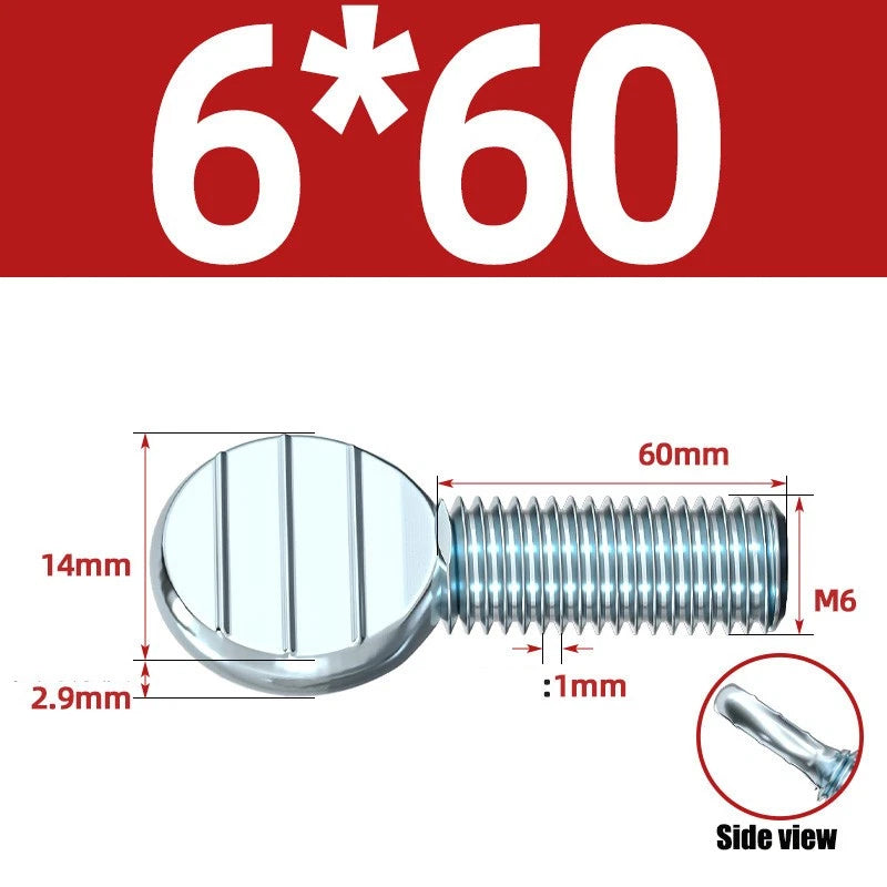 M5 M6 M8 Spade-head Thumb Screws Thumb Screw - Galvanized carbon steel