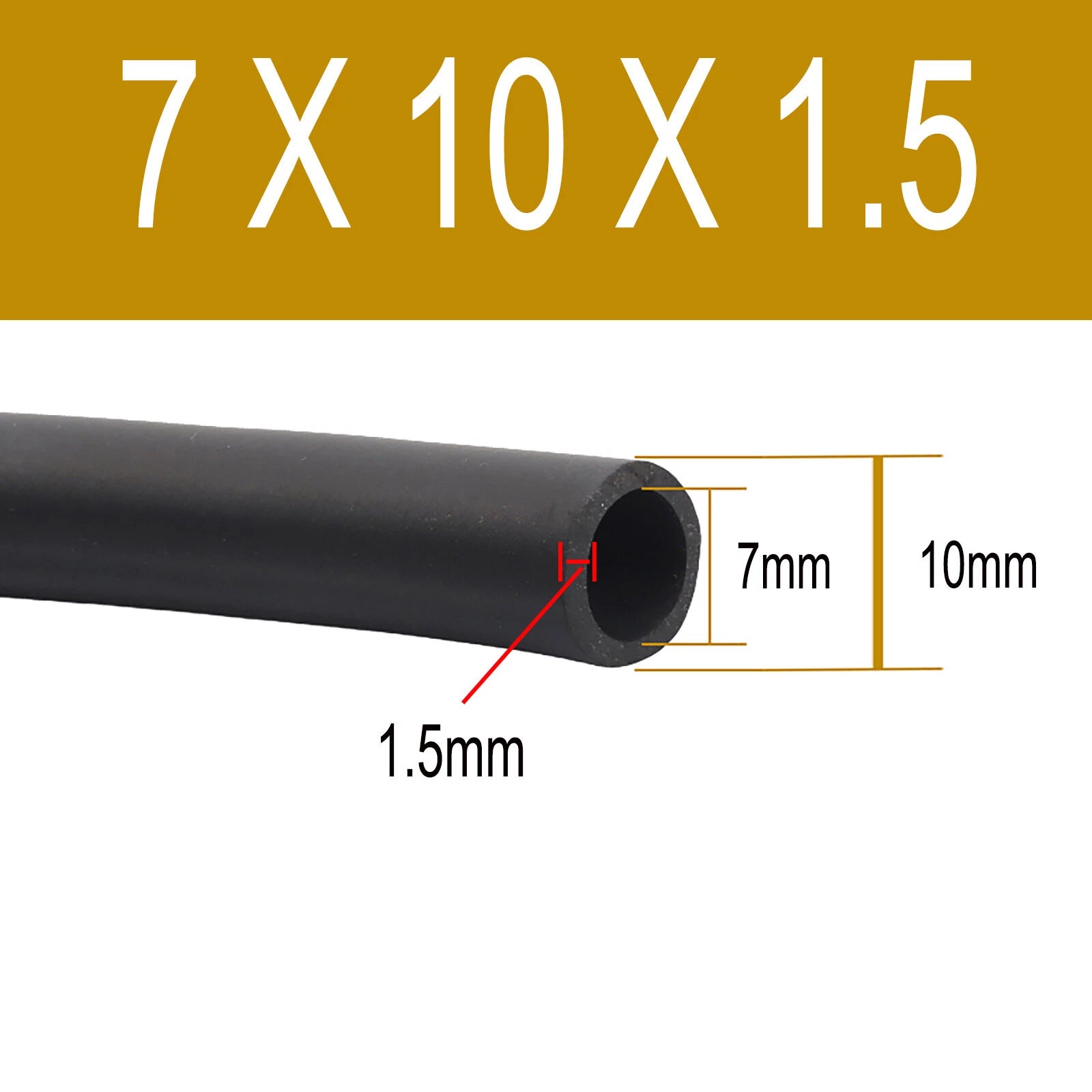 FKM Rubber Reinforced Fuel Hose Unleaded Petrol Diesel Oil Line Fuel Pipe 2~38mm