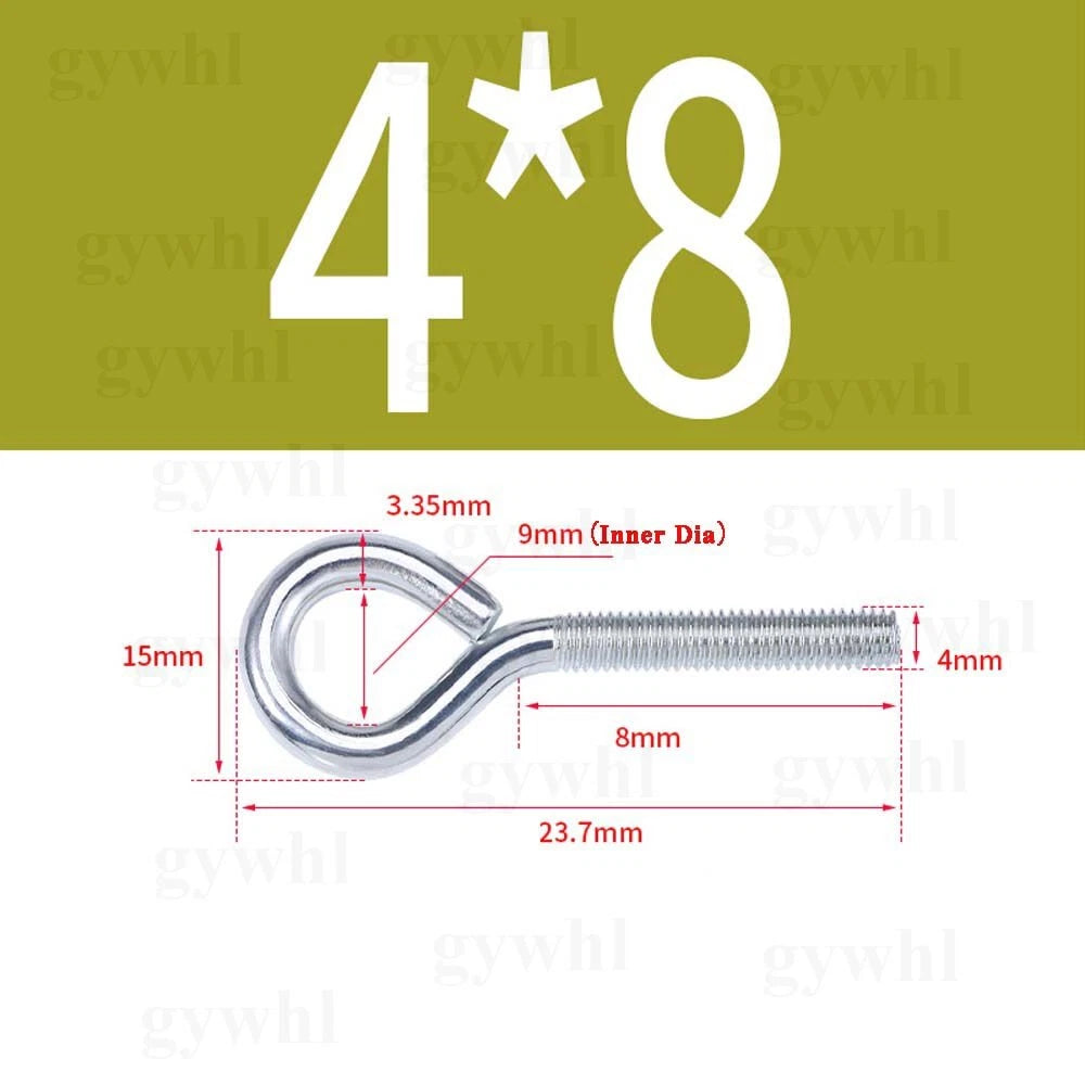 Galvanised Eye Screws Hooks Eye Bolts Closed Screws Rod Stainless Threaded Rings