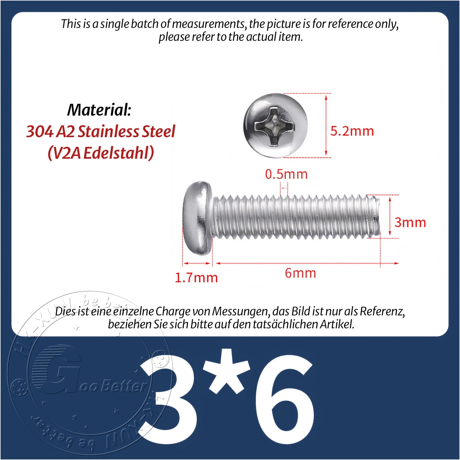 M3 M3.5 Phillips Pan Head Machine Screws – A2 Stainless Steel DIN 7985H (3–180mm Lengths)