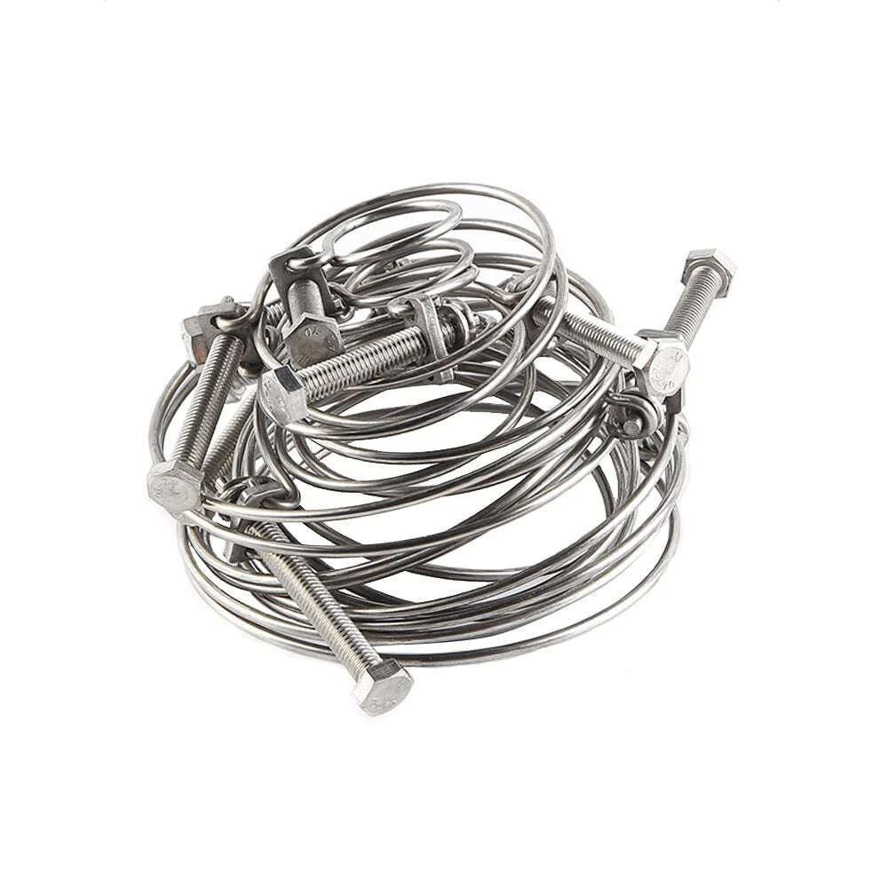 Double Wire Hose Clips - Stainless Steel, Pond Pipe Koi Fish Fitting Pump 9 -300