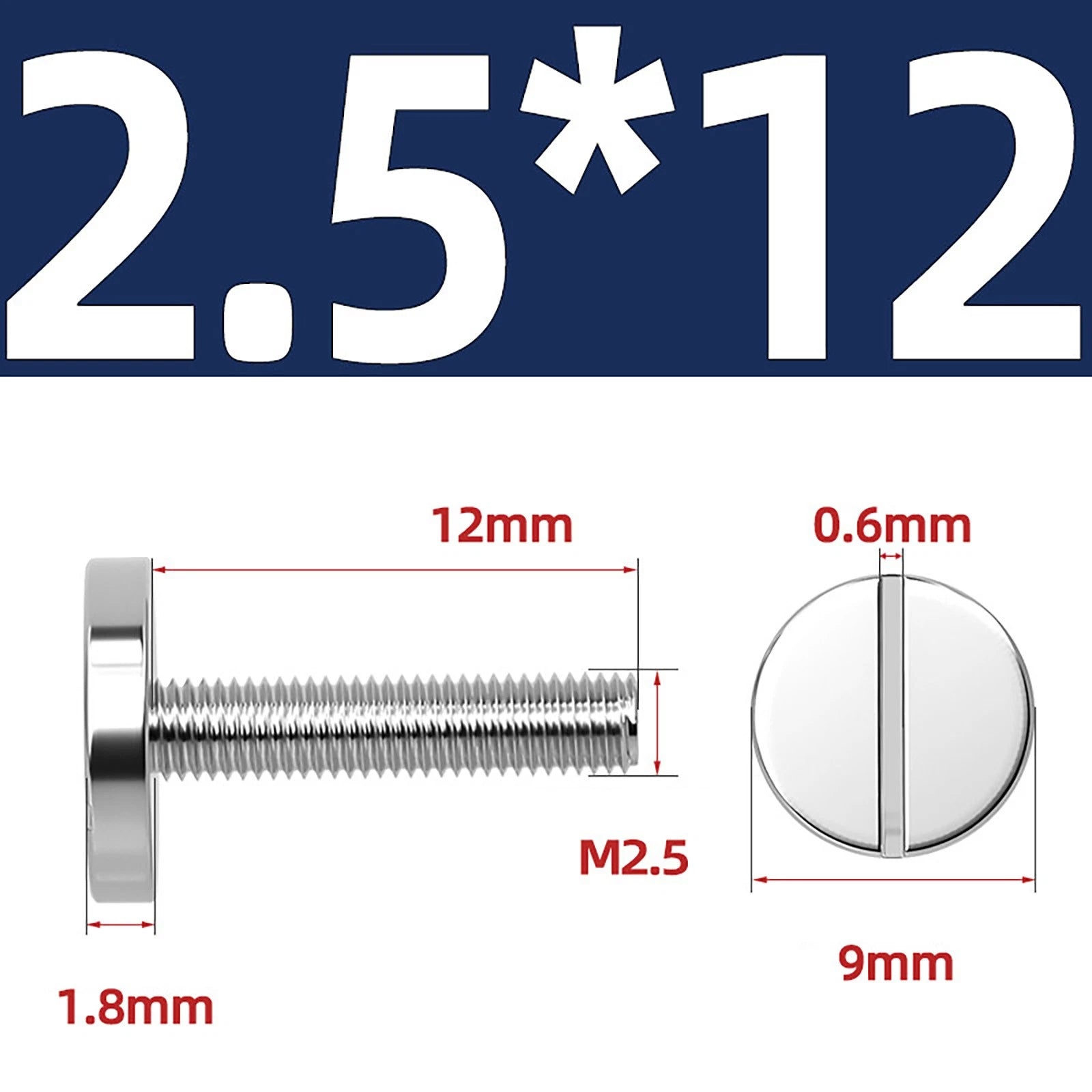 A2 Stainless Steel Slotted Large Head Machine Screws — Wide Pan Bolt DIN 921 | M2–M10