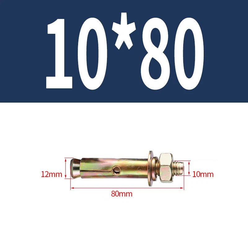 Hex Nut Expansion Sleeve Anchor Bolts — M6 to M20, Galvanized & Stainless Steel - HomeDIYer