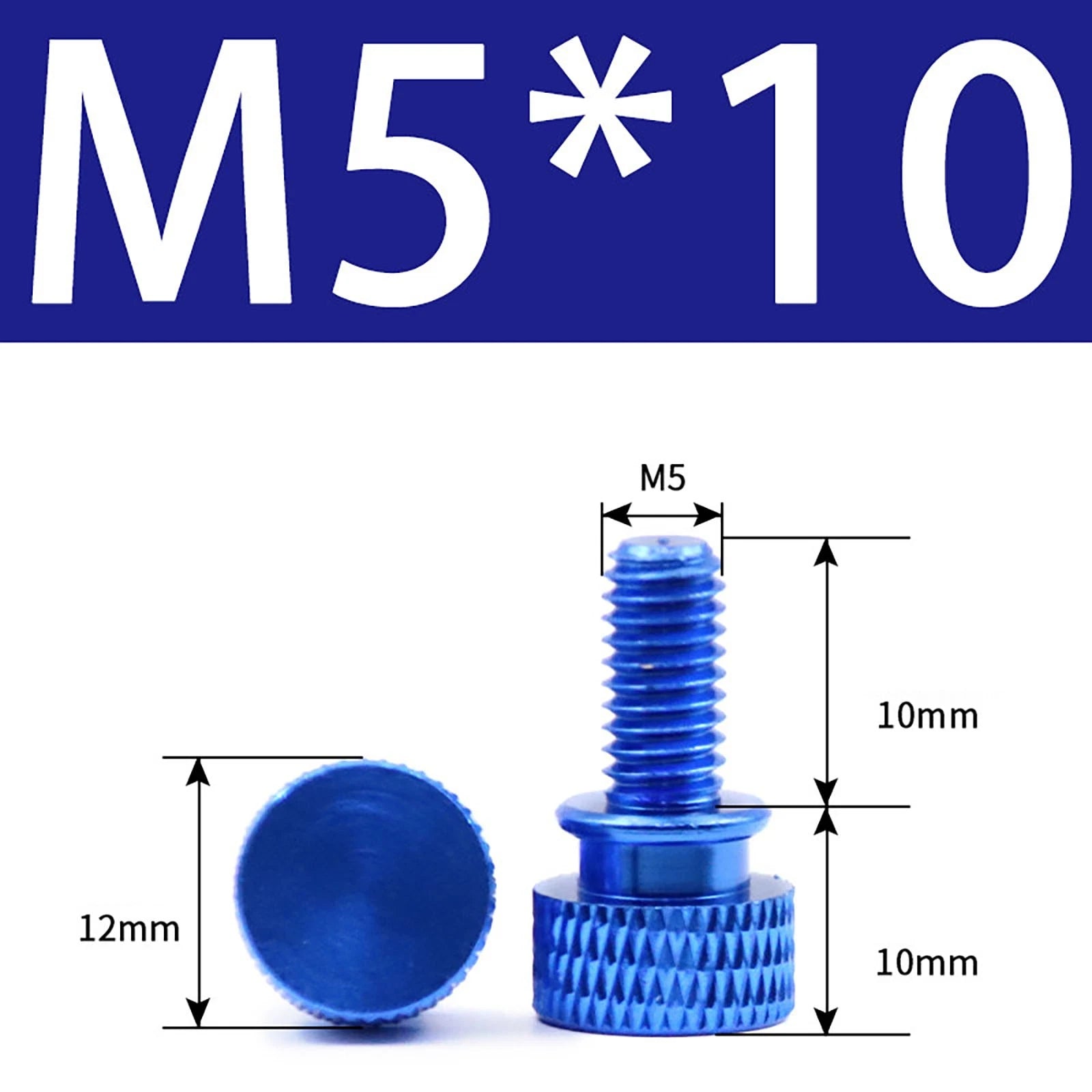 Aluminum Thumb Screws M5 M6 Knurled Hand Bolts Anodized PC Case Hobby DIY Stock